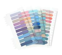 ABOOFAN 5 Sheets of Self-Adhesive Writable Plastic Sticky Tabs Index Page Markers Assorted Colours for Work and Home Organising and Note Taking