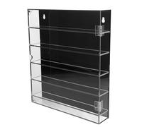 ABOOFAN 5 Tiers Acrylic Display Case for Mini Figures, Diecast Model Car Display Case Acrylic Doll Cabinet Dustproof Display Case for Toys Wall Mounted Desktop