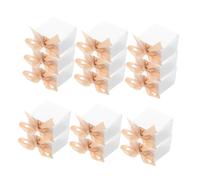 ABOOFAN 50 Sets Mini White Favor Boxes with Ribbon Decorative Candy Packaging for Weddings Birthdays and Showers Elegant Present Cases for Guests