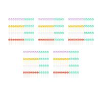 ABOOFAN 500 Pcs Mini Christmas Tree Bulbs Replacement Set for Ceramic Trees | Plastic Twist-in Insert, Long-tail Detail, Holiday DIY Crafting, Windows and Projects
