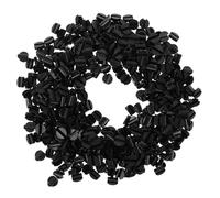 ABOOFAN 500pcs Black Plastic Hair Rope DIY Buckles for Smooth Lightweight Headdress Accessories for Secure Ponytail Holding Crafting Hair Tie Fixing Clips for Daily Use and Parties