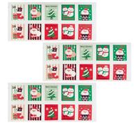 ABOOFAN 500pcs Christmas Sealing Sticker Adhesive Labels Paper Square Red Green for Envelopes and Candy Bags