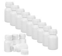 ABOOFAN 50ml Bottles Wide Mouth Laboratory Reagent Bottle 12pcs Hdpe Thick Wall Chemical Resistance Sealed Sample Container Design for Research