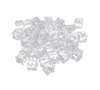 ABOOFAN 50pcs Acrylic Fake Ice Cubes Reusable for Drinks Decorative Ice Cube for Photography Props and Vase Filler