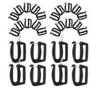 ABOOFAN 50pcs Adjustable Black Webbing Connecting Clips for Backpack Straps Buckles with Side Release for Outdoor Camping Luggage Repair and Gear Management
