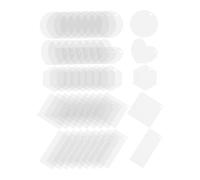 ABOOFAN 50Pcs Clear Acrylic Keychain Blanks Bulk for DIY Sublimation Crafting Heart Pendant Blanks Versatile Ornament Tags for Custom Keyrings and