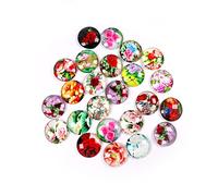 ABOOFAN 50pcs Gem Map Ring Flower Stickers Glass Decals DIY Jewelry Material Craft Accessories