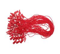 ABOOFAN 50pcs Red Referee Whistle with Lanyard, High Decibel Emergency Safety Whistle in Plastic and Polyester, Approved for Official Referee Use, Suitable for Lifeguard and Training