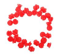 ABOOFAN 50pcs Red Silicone Button Caps for Tactile Push Button Switch Replacement, Heat-resistant Remote Control Key Covers, 1.4cm X 0.7cm, Waterproof Dustproof Spare Keycaps