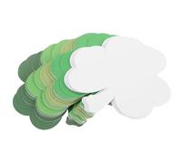 ABOOFAN 50pcs Shamrock-Shaped Greeting Cards with Adhesive Dots, Green Clover Paper Note Cards for St Patrick’s Day Classroom Bulletin Board Decoration and Festive Message Crafts