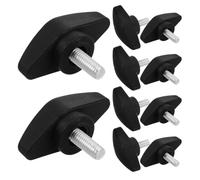 ABOOFAN 50pcs T-handle Plastic Thumb Screw Knob for Microphone Stand with Precise Adjustment and Stable Support, Black Clamping Screw for Live Streaming and Recording Brackets M5