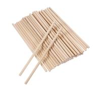 ABOOFAN 50pcs Unfinished Natural Wood Craft Wooden Dowel Rods for DIY Projects Wooden Poles for Creative Family Bonding and Fine Motor Skill Development