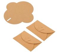 ABOOFAN 50pcs Vintage Kraft Paper Envelopes with Ribbon Closure, Retro Letter Paper Set in Khaki Colour, Stylish and Simple Design for Home Decoration and Personal Use