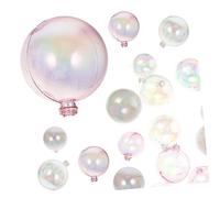 ABOOFAN 54 Pcs Cake Ornament Ball Blue Paper Cups Birthday Cake Topper Birthday Cake Toppers Bubble Balls Mermaid Cake Decorations Mini Bubbles Baking Topper Plastic Ball Topper