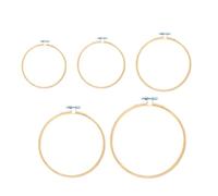 ABOOFAN 5pcs Adjustable Embroidery Hoops Cross Stitch Circles with Smooth Surface and Burr-Free Edges for Art Craft Sewing and Decoration