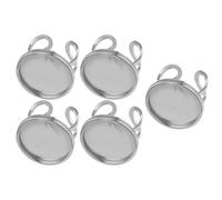 ABOOFAN 5pcs Adjustable Stainless Steel Ring Bases Blanks for DIY Jewelry Making, Lightweight Compact Open Finger Rings Suitable for Weddings and Evening Dresses