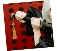 ABOOFAN 5Pcs Chinese Martial Arts Sword Tassels DIY Pendant Sword Accessories for Kungfu Fans Handmade Chinese Knot Decoration for Craft Home Festival Ornament