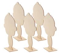 ABOOFAN 5pcs Clay Board for Pottery Unique Handmade Artwork Natural Wood Painting and Creating Portraits Beige White DIY Craft for Women Decorative Piece