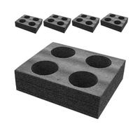 ABOOFAN 5pcs Foam Beverage Carrier Trays Multi-cup Drink Holder Lightweight Takeout Cup Tray for Coffee Tea Cold Drinks Easy to Clean and Reusable