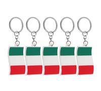 ABOOFAN 5pcs Italy Flag Keychain Set Pvc Italy Souvenirs Men Keyrings Creative Car Hanging Chains Backpack and Handbag Pendants for National Celebrations