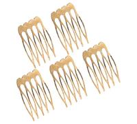 ABOOFAN 5pcs Lightweight Golden Iron Hair Combs for Women with Compact Design, Decorative Style Hair Accessories for DIY and Special Occasion Use