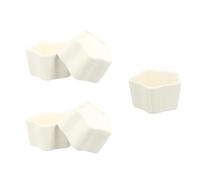 ABOOFAN 5pcs Mousse Cup Baking Mold Ceramic Dessert Cup White for Tiramisu and Chocolate Mousses