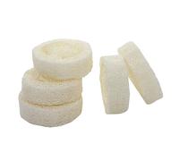 ABOOFAN 5pcs Natural Loofah Soap Pad Tray with Drainage Function Multipurpose Soap Holder Mat for Bathroom and Kitchen Extends Use Exfoliating Loofah Slices