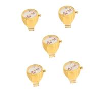 ABOOFAN 5pcs Retro Watch Ring Sterling Ring for Women Watch Clock People Decor