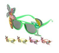 ABOOFAN 5pcs Tropical Glasses Prop Mixed Color Parrot Flamingo Coconut Palm Festival Party Accessories Fun Novelty Eyewear for Beach Carnival