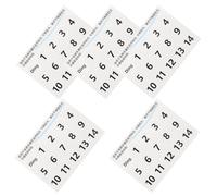 ABOOFAN 5pcs White Number Tongue Drum Note Stickers Removable Handpan Drum Sound Labels for Beginners Practice and Teaching Ethereal Training Accessories