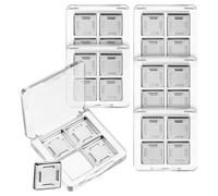 ABOOFAN 6 Pcs Empty Eyeshadow Palette Case with 4 Compartments, Reusable Makeup Palette Container for Eyeshadow and Lipstick Storage, Portable Cosmetic Organizer for Travel
