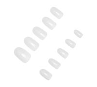 ABOOFAN 600pcs Natural Color Short Square Fake Nail Tips with Nail Art Stickers Manicure Decals for Women Salon Use