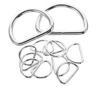 ABOOFAN 60Pcs Metal D Rings for Crafts Purse Accessories Buckles Inner Iron Hardware for Bag Making DIY Sewing Projects