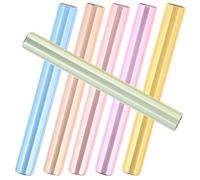 ABOOFAN 6Pcs Acrylic Manicure Pen Caps Nail Brush Covers Brush Pen Protectors for Nail Art Tools Matte Rainbow Color for Salon and DIY Use