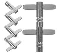 ABOOFAN 6pcs Drum Keys Set for Drum Tuning and Adjustment, Stainless Steel Material, Easy to Operate and Practical, Suitable for Drummers and Percussionists, Silver Colour, Approx