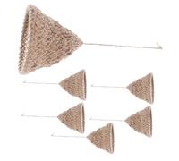 ABOOFAN 6pcs Handwoven Boho Rope Pendant Lamp Shades Nordic Vintage Woven Rope Light Covers for Living Bedroom Dining Restaurant Decor