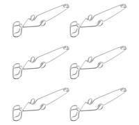 ABOOFAN 6pcs Heavy Duty Metal Test Tube Clamps with Universal Compatibility and High Temperature Resistance for Laboratory Experiments, Silver Iron Material Suitable for Flasks and Tubes