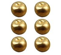 ABOOFAN 6Pcs Large Gold Foam Fake Fruit Decoration, Realistic 8Cm Artificial Fruit Sculptures for Home Kitchen Centerpiece and Christmas Seasonal Decor