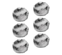 ABOOFAN 6pcs Leopard Print Plush Catnip Ball for Cats Soft and Comfortable Chewable Kitten Interactive Indoor Cat Exercise Play Pet Supplies