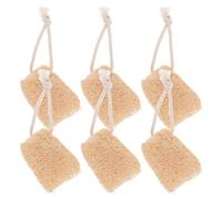 ABOOFAN 6pcs Natural Loofah Body Scrubber Set Exfoliating Sponge Pads for Shower and Face Dead Skin Removal Loofah Cleaning Brush Suitable for Bathing and Spa Use