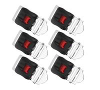 ABOOFAN 6pcs Quick Release Buckle for Helmet Chin Strap Replacement, High Strength Plastic and Metal Clips, Easy Clip Adapter for Hard Hat Accessories, Suitable for Industrial Environments