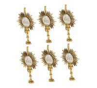 ABOOFAN 6pcs Religious Lapel Pins Chalice Cross Brooch for First Communion Catholic Brooch Pin Made From Sturdy Meaningful Accessories for Clothing and Spiritual Celebrations