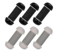 ABOOFAN 6Pcs Replacement Roller Heads for Electric Foot File Callus Remover, Pedicure File Roller Refill Set with Coarse and Fine Grit, Waterproof Foot Grinder Replacement Parts for Home