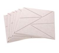 ABOOFAN 6pcs Self-adhesive Acoustic Soundproofing Panels Noise Dampening Pads Wall Absorbers for Office Music Room Gaming Studio Insulation Foam in Light Camel