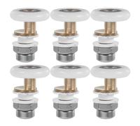 ABOOFAN 6pcs Shower Partition Door Wheel Replacement for Sliding Shower Door with Silent Operation and Flexible Fit, Made of Sturdy Nylon Iron, Featuring a Sleek, Unobtrusive Look