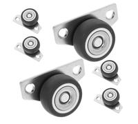 ABOOFAN 6pcs Silent Side Mount Rollers for Cabinets Wardrobes Furniture Replacement Caster Wheels Smooth Sliding Door Hardware
