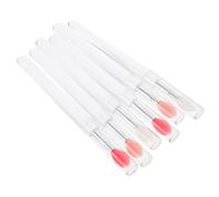 ABOOFAN 6Pcs Silicone Lip Mask Brush with Soft Applicator Heads Transparent and Colored Tips Reusable Cosmetic Lipstick Balm Applicators for Daily Makeup and Use