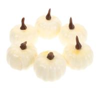 ABOOFAN 6pcs Small Artificial Pumpkin Faux Foam Pumpkins for Crafts Fall Harvest Thanksgiving or Halloween Party Decoration Home Garden Decor