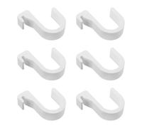 ABOOFAN 6pcs Universal Car Trunk Umbrella Hooks White Multifunctional Auto Storage Hangers for Umbrella, Handbag, Fishing Rod Portable Car Boot Organizer Compatible with Vehicles