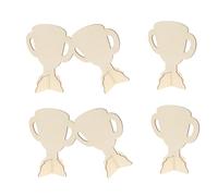 ABOOFAN 6pcs Unpainted Wooden Trophies for Children Craft Awards Ornaments Safe Material Promotes Intellectual Development for DIY Handcrafts